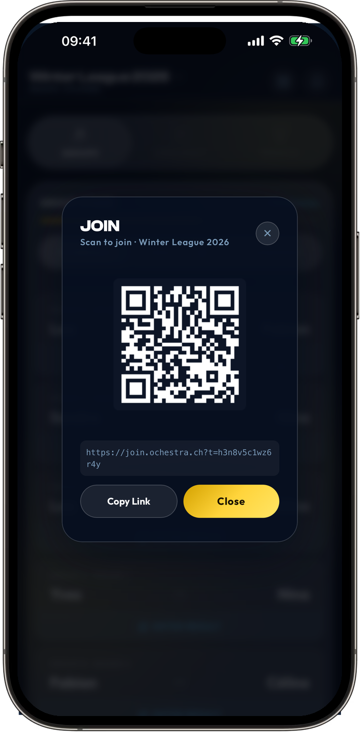 tournament — QR code for guests to join